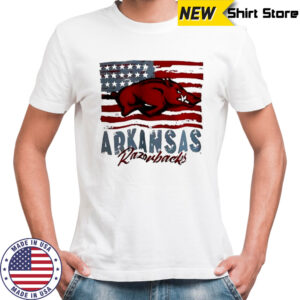 Arkansas Razorbacks football American flag shirt