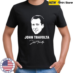 Big Head John Travolta Nicolas Cage Gradient signature shirt