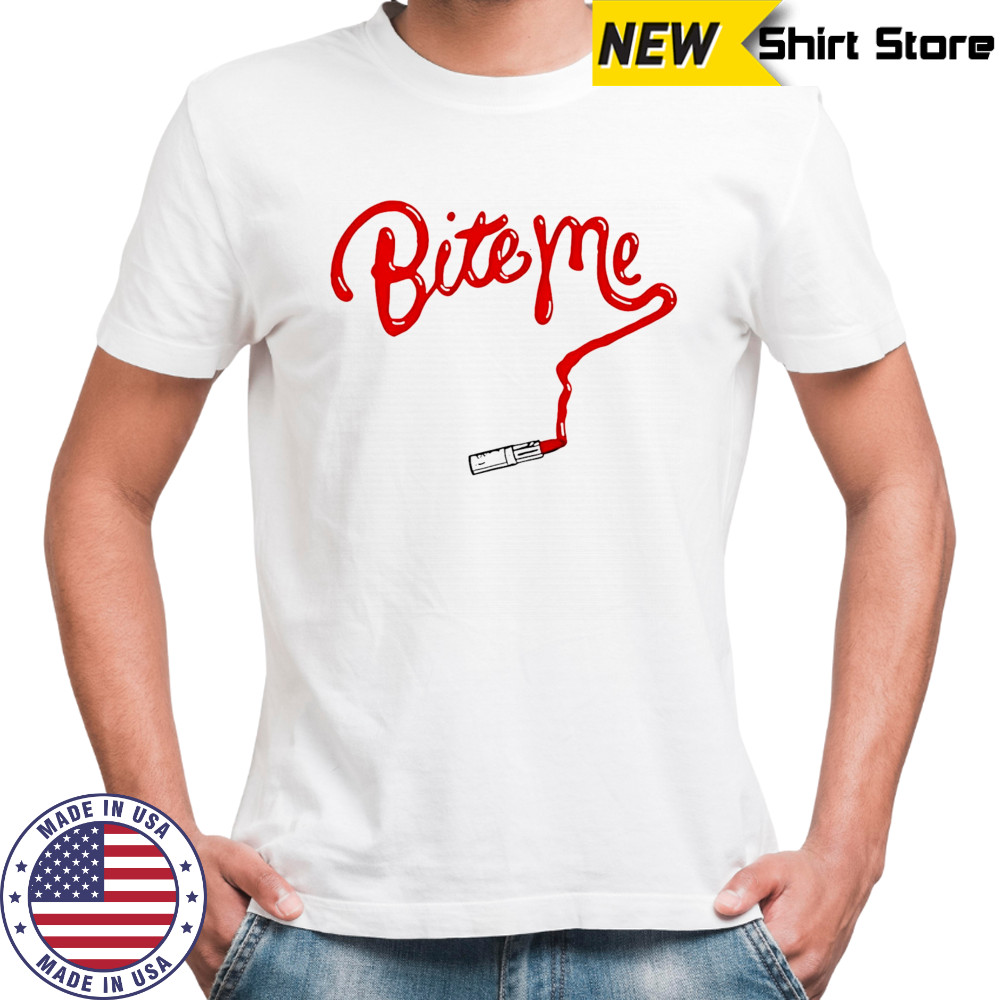 Bite me lipstick shirt