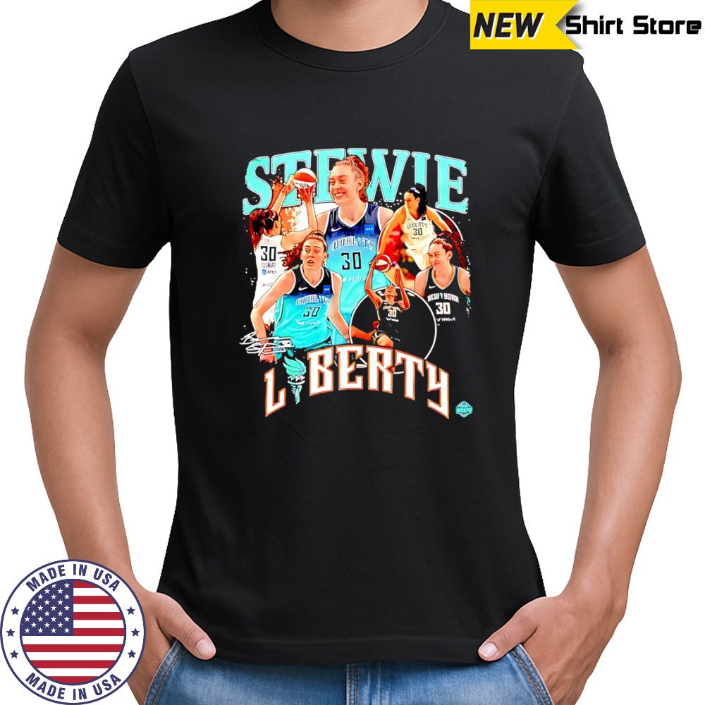 Breanna Stewart No.30 New York Liberty WNBA signature shirt