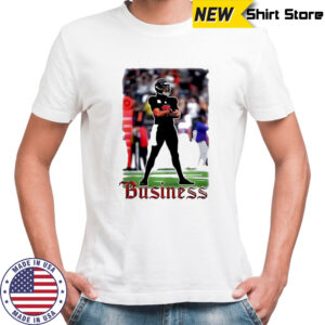 C. J. Stroud standing on busines Houston Texans NFL shirt