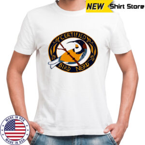Certified Bird Nerd logo shirt
