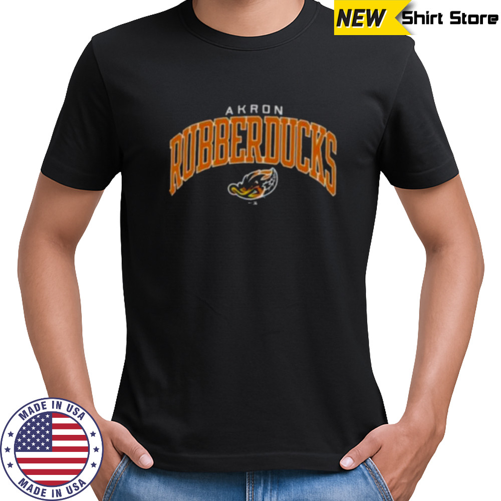 Champion Akron RubberDucks Black Jersey Short Sleeve T Shirt