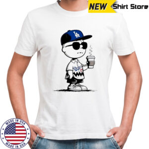Charlie Brown Los Angeles Dodgers Cofflee T-Shirt