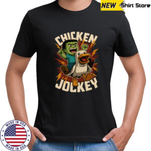 chicken jockey gif minecraft movie T-Shirt