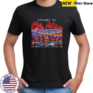 Citadel Bulldogs vs Ole Miss Rebels football game day 2025 shirt