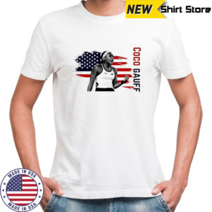 Coco Gauff tennis palyer flag shirt