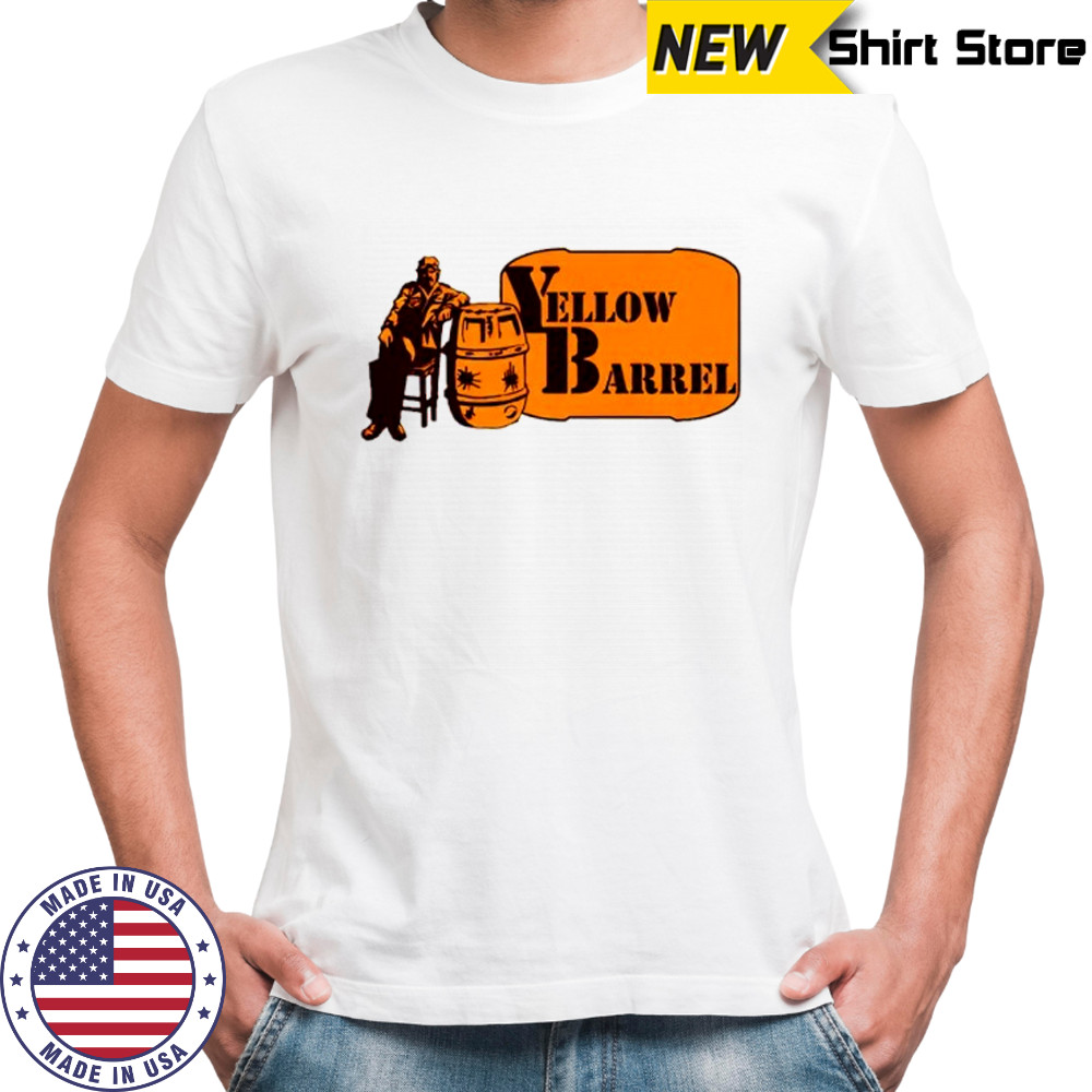Cracker Barrel Jaws Vintage Yellow Barrel Graphic shirt