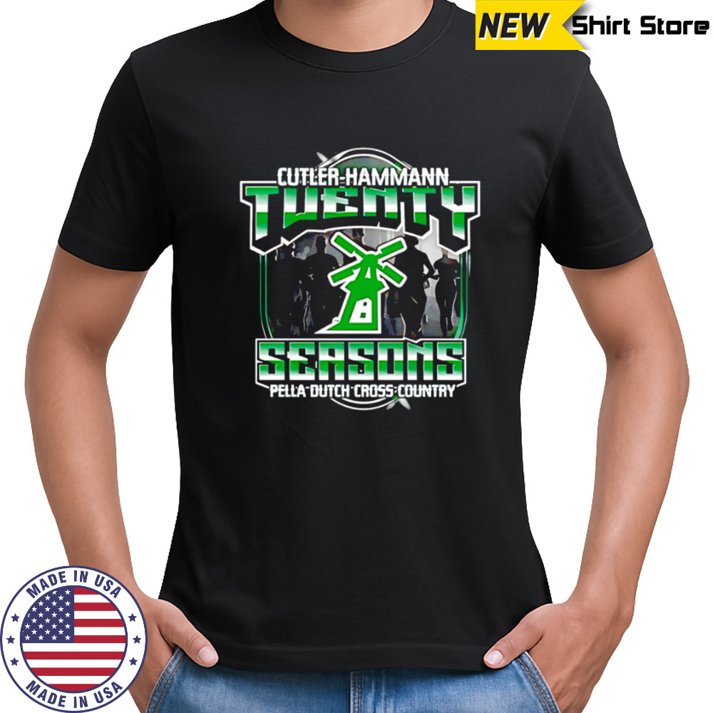 Cutler-hammann Twenty Seasons Pella Dutch Cross Country logo shirt