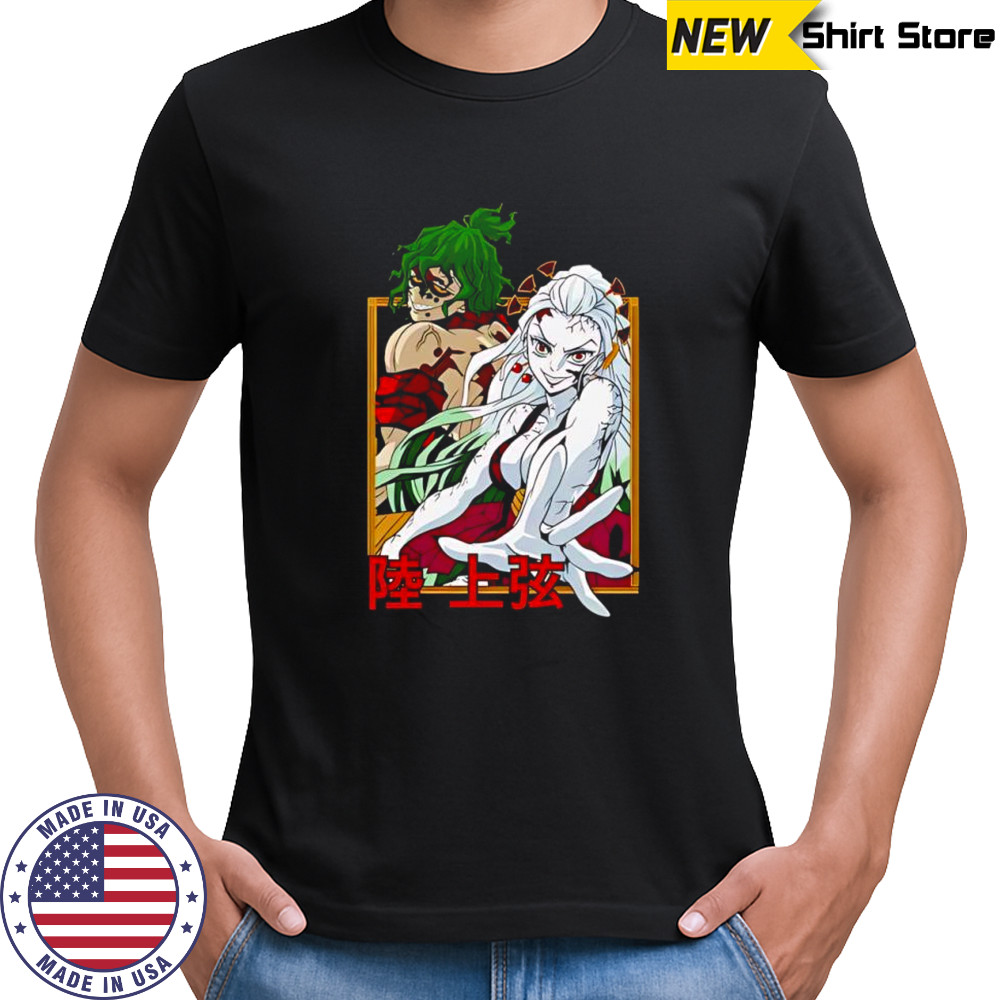 Daki and Gyutaro Demon Slayer anime villain graphic shirt