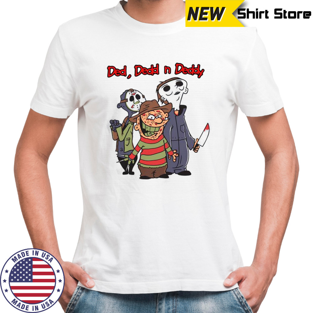 Ded Dedd N Deddy Horror Movie Killers Cartoon Halloween T-Shirt