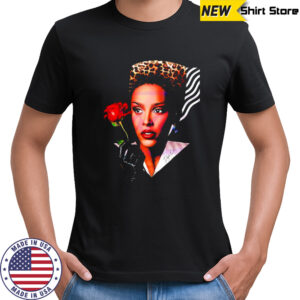 Doja with rose vintage glamour fashion illustration shirt