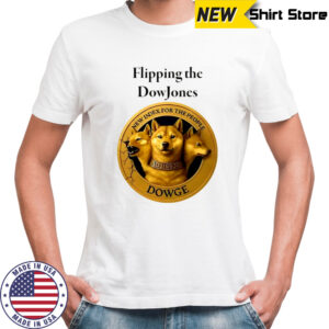 Dowge flipping the DowJones coin shirt