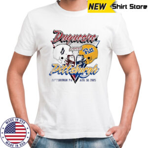 Duquesne Dukes vs Pitt Panthers 2025 NCAA helmet shirt