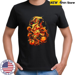 Earthbound Hero vs Dark Army cartoon shirt