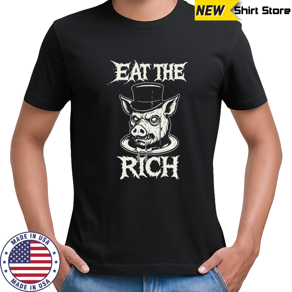 Eat The Rich Pig Head T-Shirt
