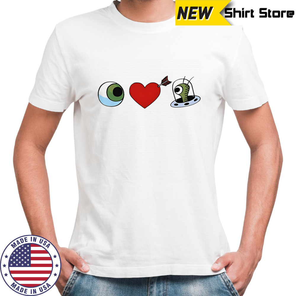 Eye Heart UFO Bizarro shirt