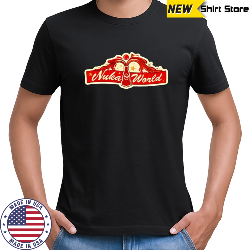 Fallout nukaworld logo graphic shirt