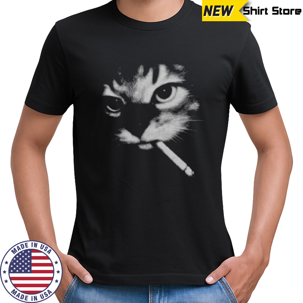 Funny Smoking Cat Meme Shirt