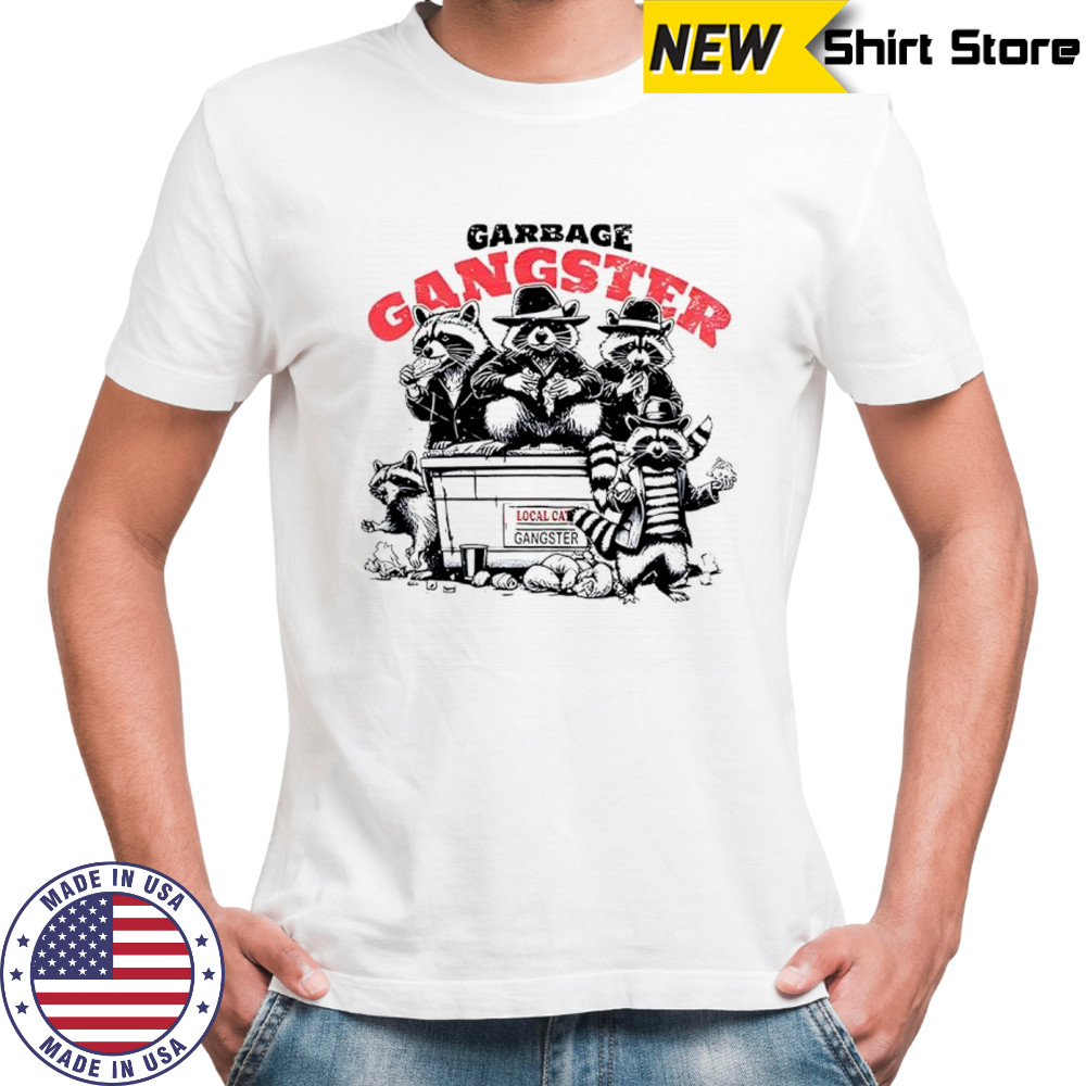Garbage Gangster raccoon graphic shirt