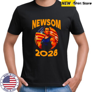 Gavin Newsom 2028 American flag politics shirt