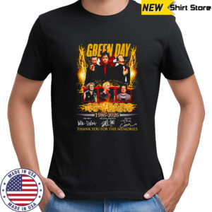 Green Day 40 years 1986 2026 thank you for the memories shirt