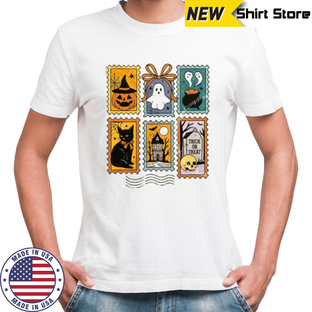 Halloween Cute Ghost Pumpkin Cat Cute Ghost Shirt