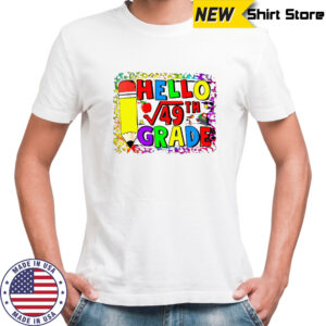 Hello 7th Grade Back To School Square Root Of 49 Math Lover Notebook T-shirt