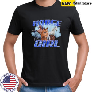 Horse girl lightning graphic shirt