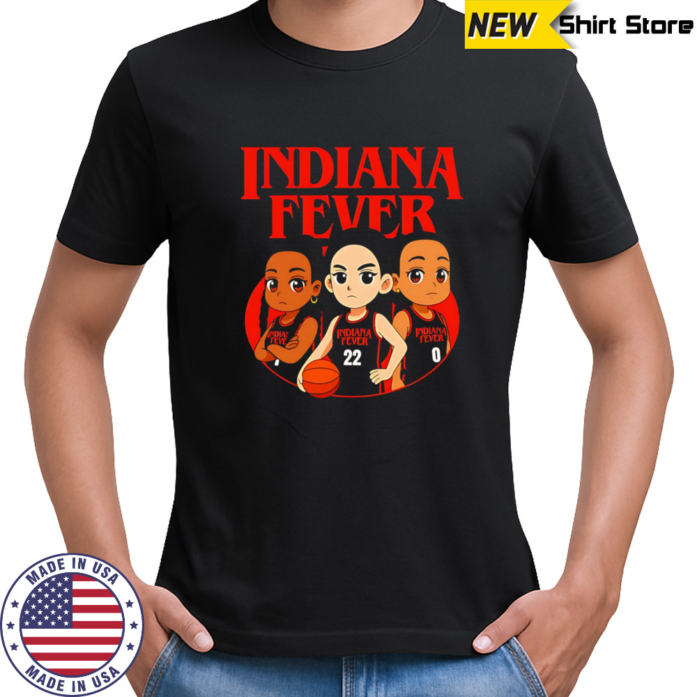 Indiana Fever stranger things WNBA cartoon shirt