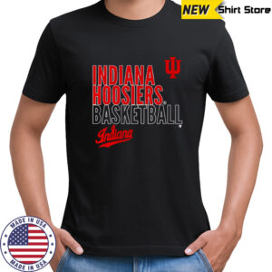 Indiana Hoosiers Basketball Text Logo Overlay shirt