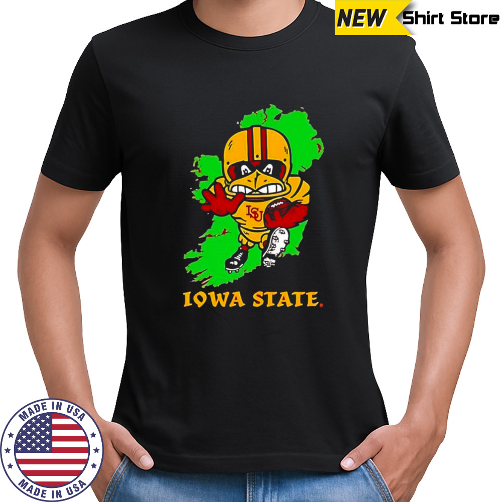 Iowa State Cyclones football mascot jump up graphic shirt