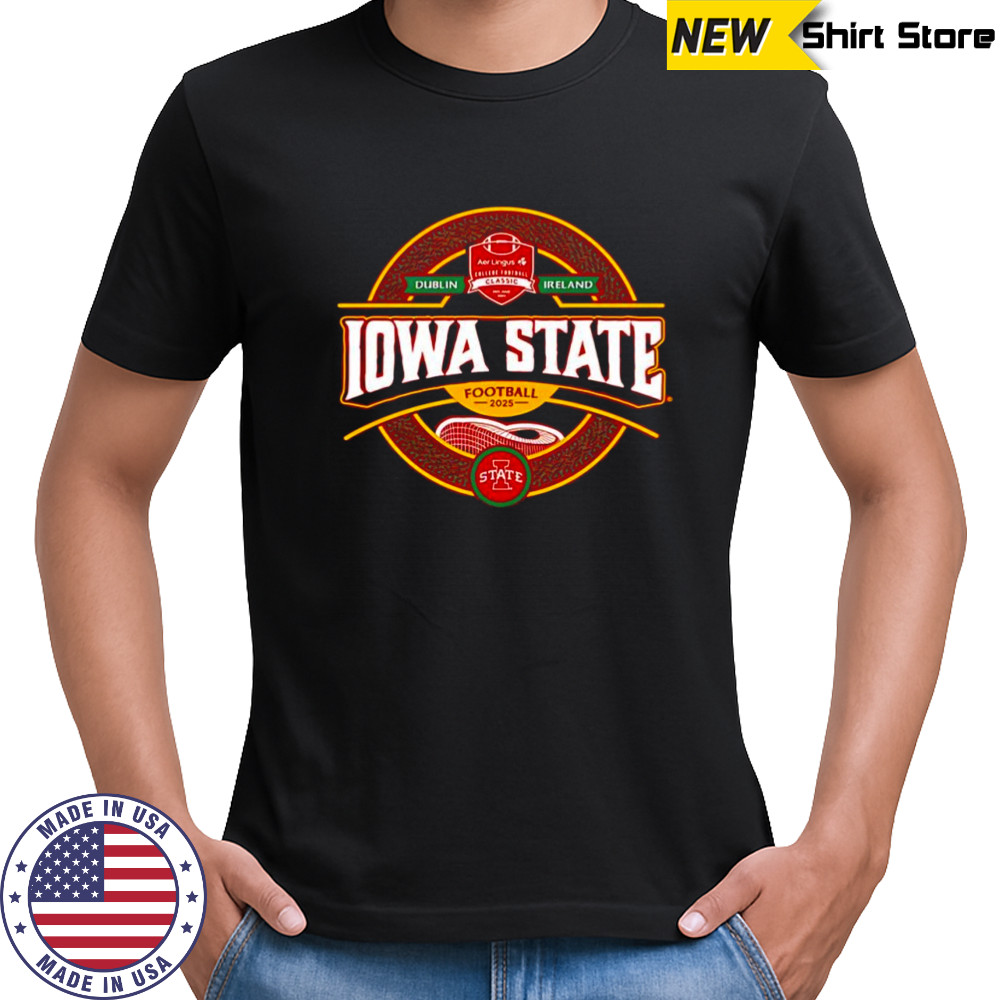 Iowa State football 2025 Dublin Ireland logo shirt