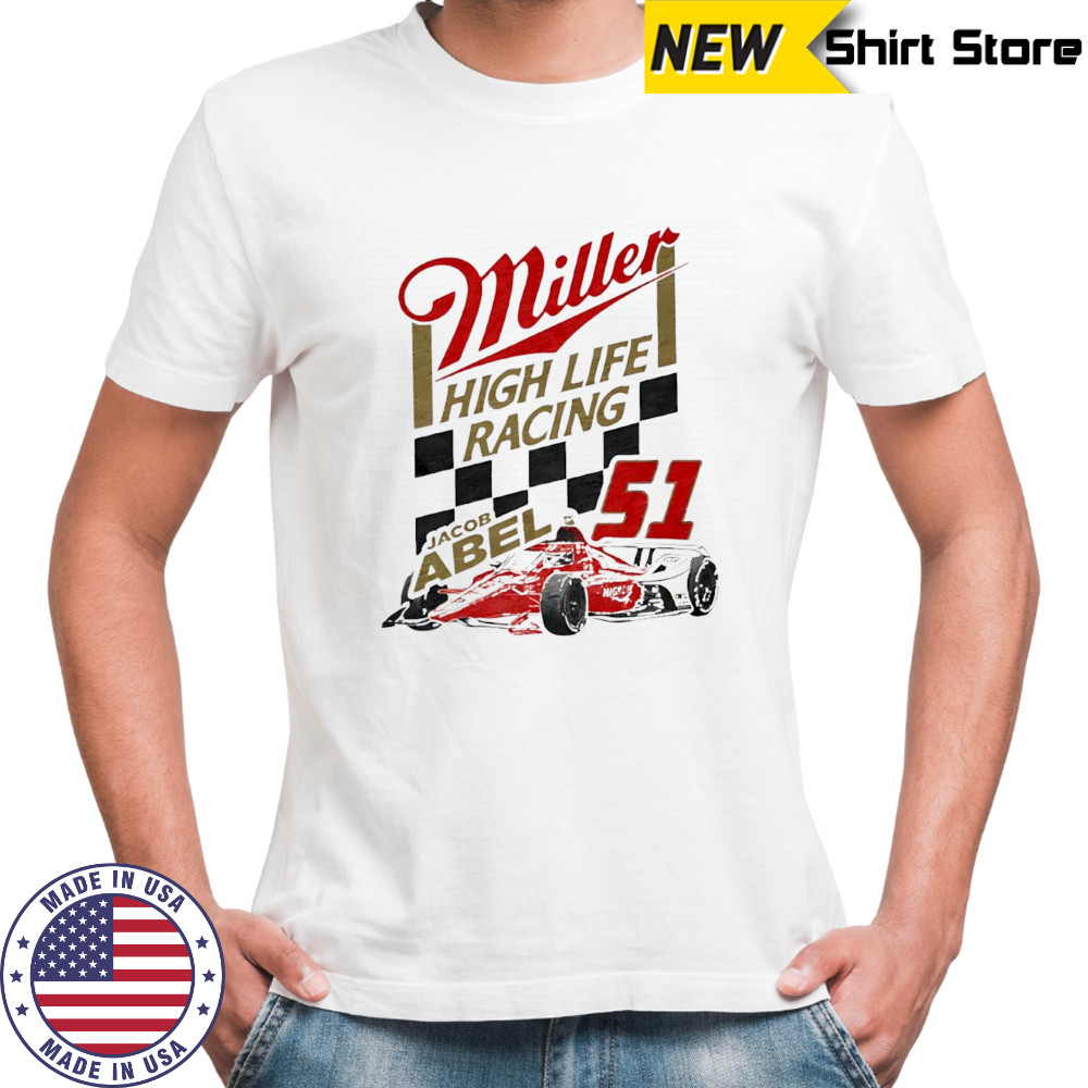 Jacob Abel miller high life racing shirt