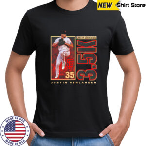 Justin Verlander San Francisco Giants MLB 3,500 Career strikeouts shirt