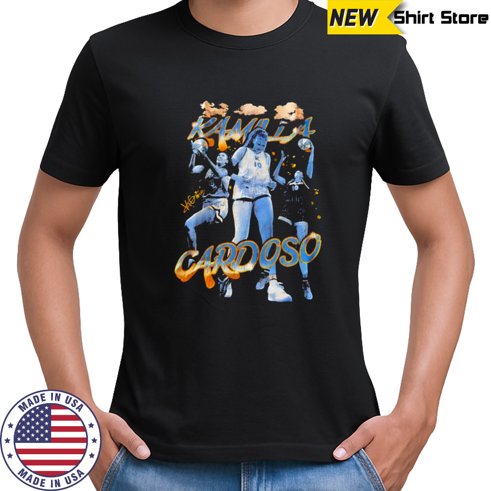 Kamilla Cardoso graphic signature shirt