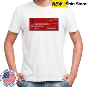Kyle Schwarber Philadelphia Phillies baseball blank check shirt