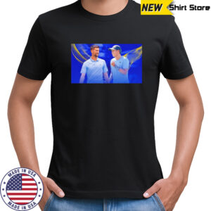 Learner Tien vs Novak Djokovic 2025 US Open Tennis shirt