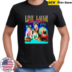 Live laugh lobotomy cat graphic shirt