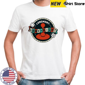Longmont Game Night Dice logo shirt