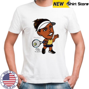 Madison Keys tennis player big head graphic shirt