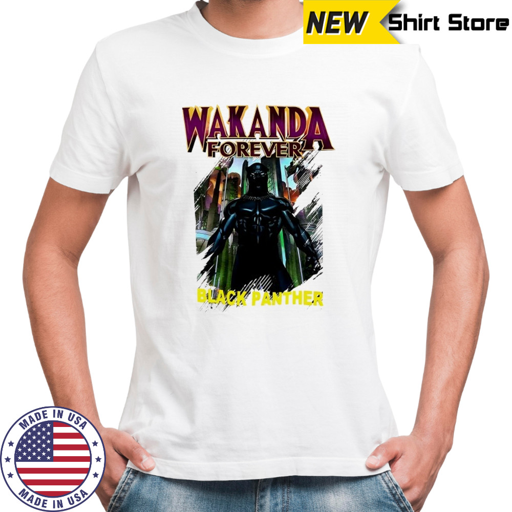 Marvel Black Panther Wakanda Forever comics shirt