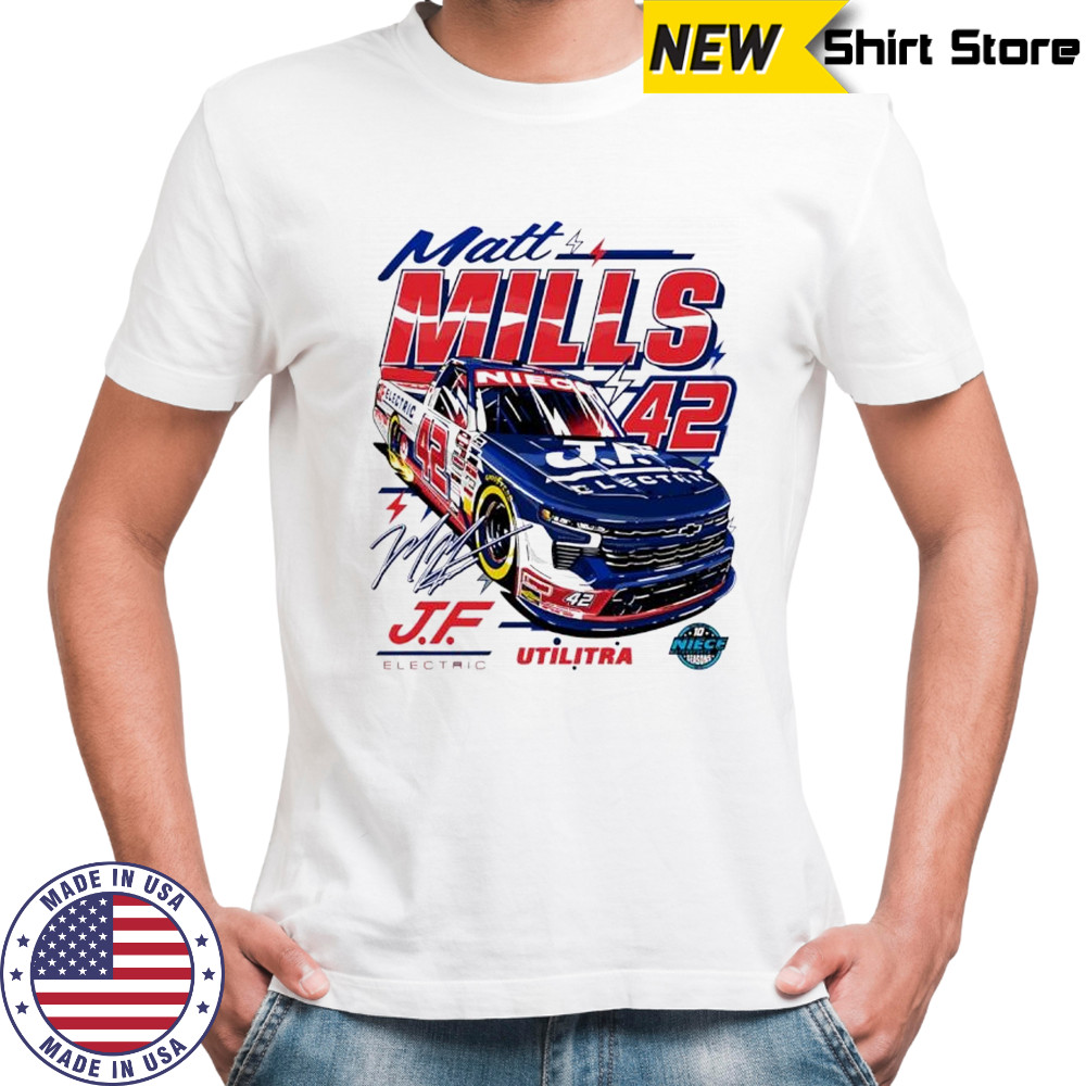 Matt Mills 2025 J.F. Electric Utilitra graphic shirt
