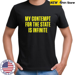 My contempt for the state in infinite shirt