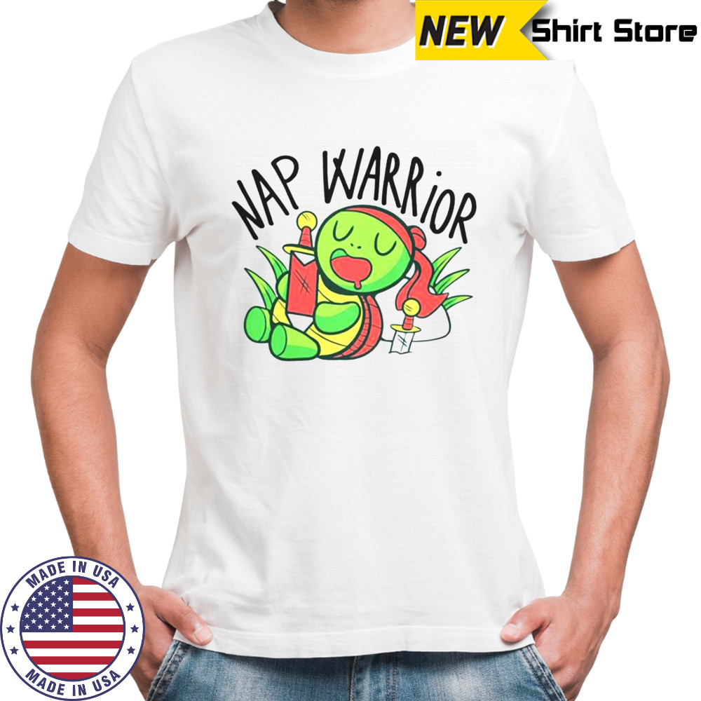 Nap Warrior Turtle Sleeping Sword Funny Lazy T-Shirt