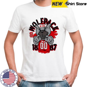 NC State Wolfpack football pointing mascot stencil shirt