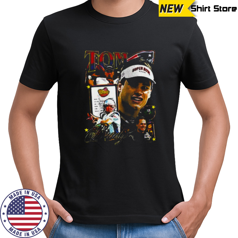 New England Patriots Tom Brady 6th round to the GOAT signature shirt