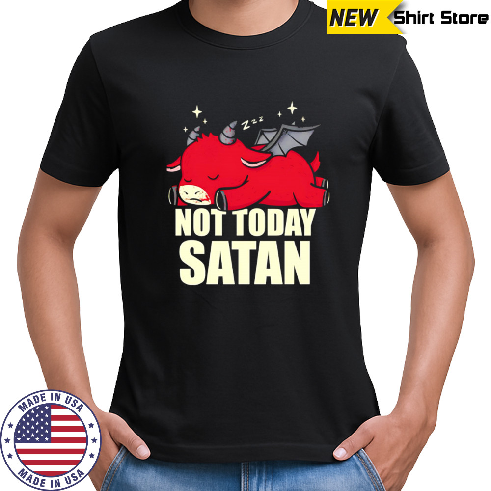 Not Today Satan cute horned cow shirt