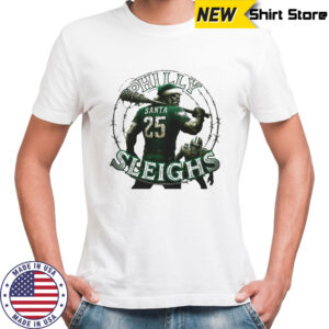 Official Philadelphia Eagles Philly Sleighs Santa 25 Christmas Shirt