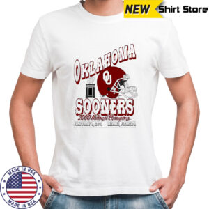 Oklahoma Sooners 2000 National Champions helmet shirt